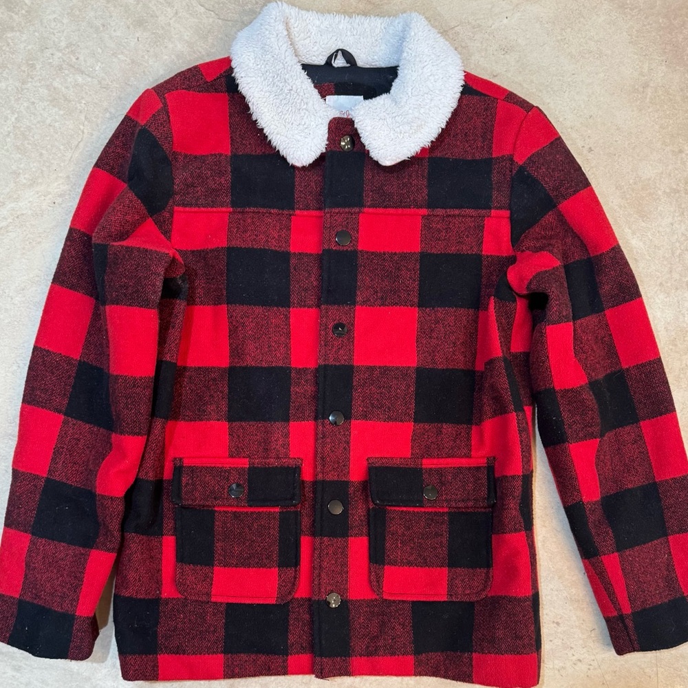 Cat & Jack Flannel Sz 12/14  *Classic* Buffalo Plaid